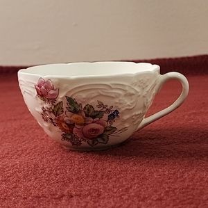 Vintage English Coalport Porcelain Cup‎ With Multicolor Flowers Decoration